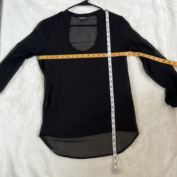 Express sheer long sleeve top XS - Picture 5 of 5